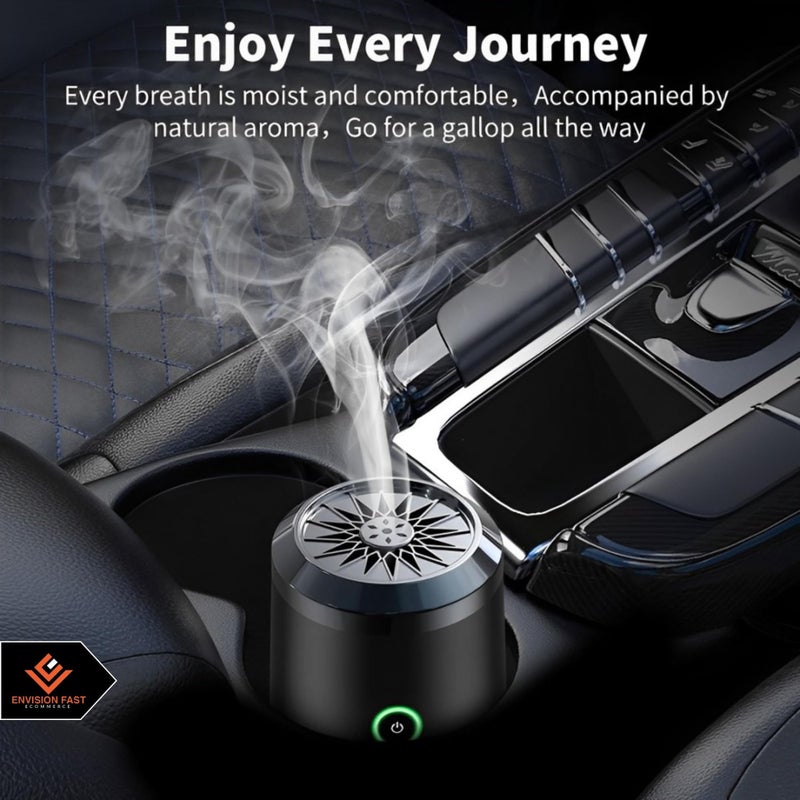 مبخرة بخور كهربائية قابلة لإعادة الشحن عبر منفذ USB - موزع روائح عطرية محمول للسيارة أو المنزل أو المكتب أو التخييم - تصميم أنيق بدون دخان لروائح هادئة ومريحة - Image 2